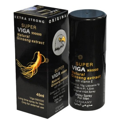 VIGA Super 990000 deodorant spray with natural ginseng extract, 45 ML, designed for effective anti-perspiration.