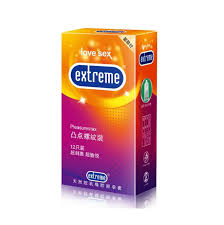 A box of Extreme Pleasuremax condoms, containing 12 pieces, displayed on a white background.