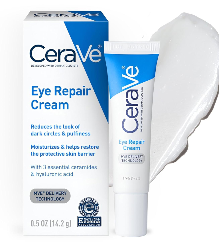CeraVe Eye Repair Cream 14.2 gm tube, designed to hydrate and restore the delicate skin around the eyes.