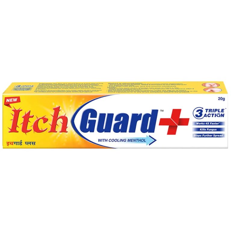 Tiger Guard toothpaste tube labeled "Itchguard Cream 12gm" with a vibrant design featuring a tiger illustration.