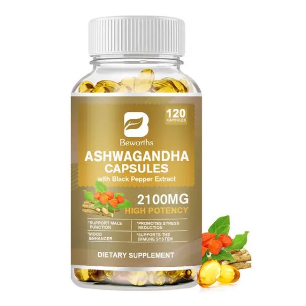 BEWORTHS Organic Ashwagandha 2100mg - 120 capsules