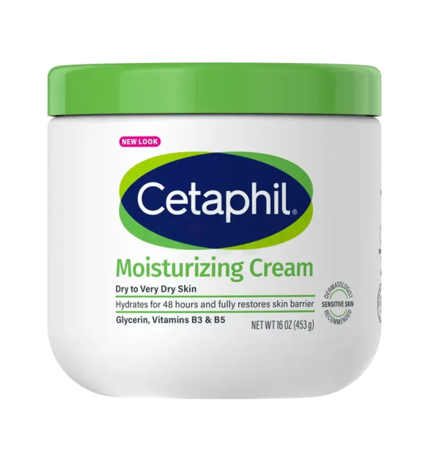 Cetaphil Moisturizing Cream for dry to very dry skin, 453g container, designed to hydrate and soothe skin effectively.