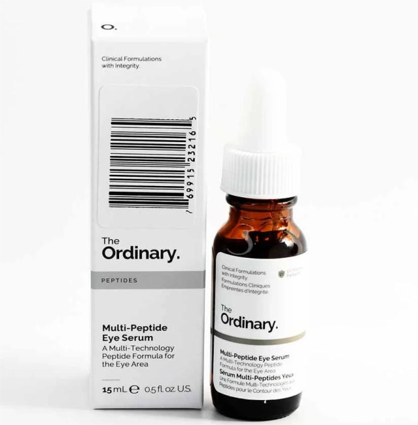 The Ordinary retinol peeling serum bottle, labeled for skincare use, featuring a sleek design and 15ml capacity.