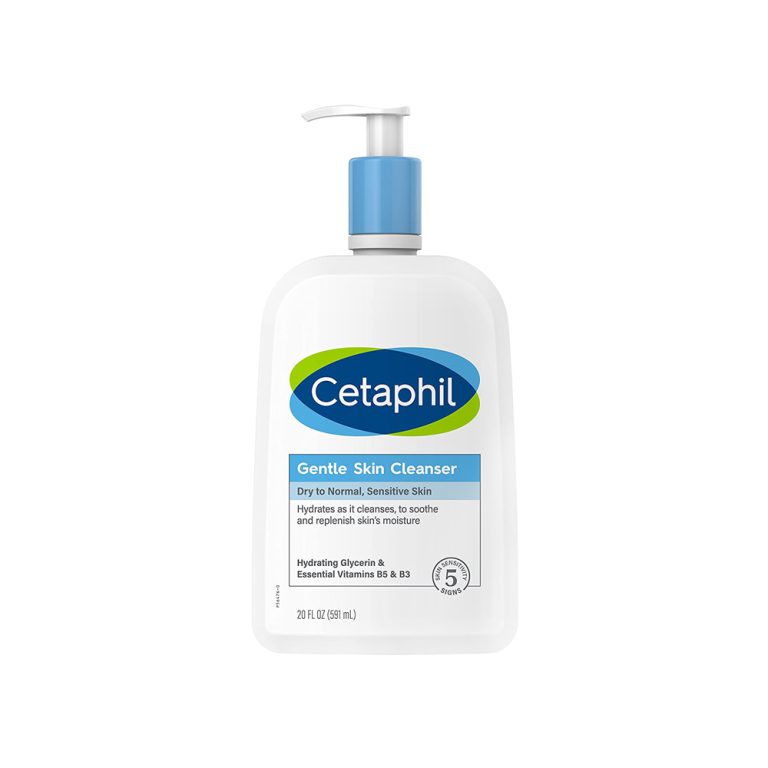 Cetaphil Gentle Skin Cleanser bottle, 591 ml, designed for dry to normal sensitive skin.