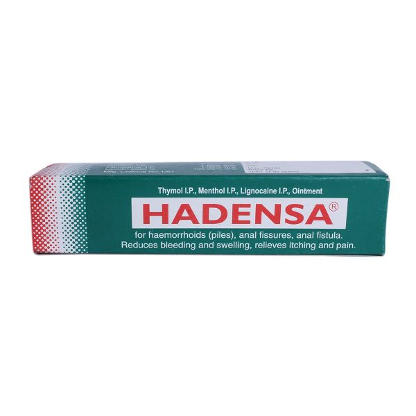 Hadenasa toothpaste tube labeled "Hadensa Ointment 20gm" with a sleek design and clear product information.