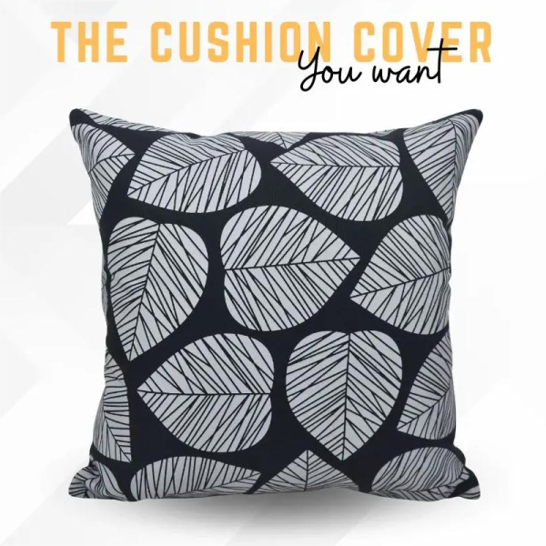 Cotton Cushion Cover Black & Ash 20″x 20″