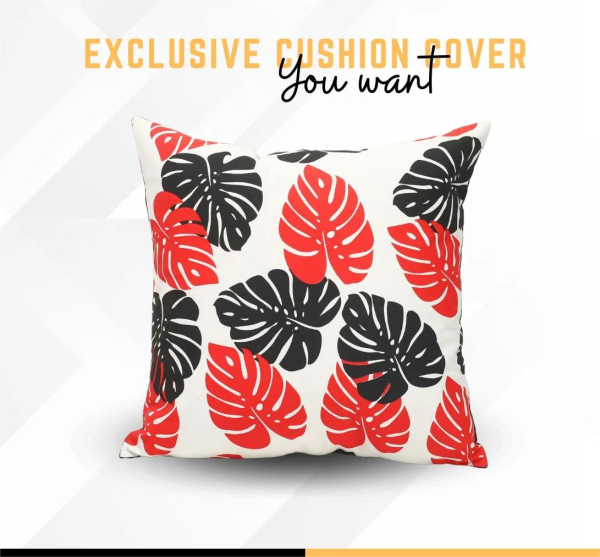 Cotton Cushion Cover Red & White