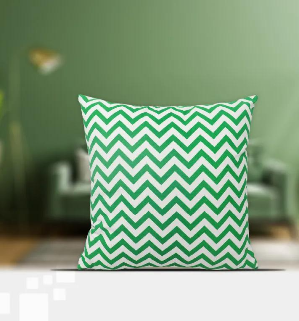 Decorative Cushion Cover Green & White