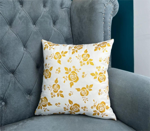 Premium Cotton Cushion Cover Gold Sparkle