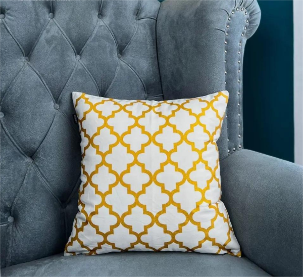 Premium Cotton Cushion Cover Gold Sparkle
