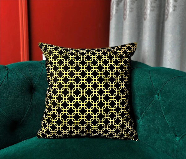 Premium Cotton Cushion Cover Gold Sparkle