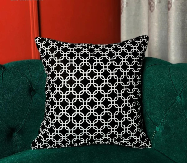 Premium Cotton Cushion Cover Silver Sparkle