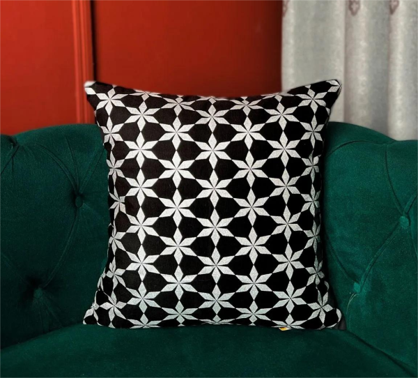 Premium Cotton Cushion Cover Silver Sparkle