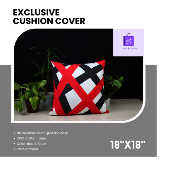 Exclusive Cushion Cover Red & Black