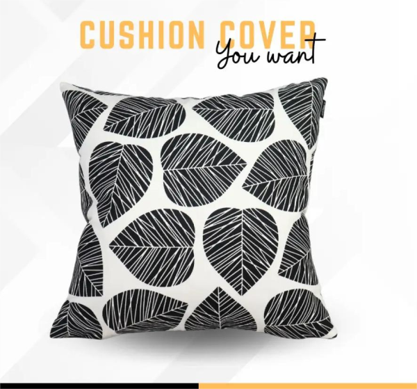 Cotton Cushion Cover Black & White