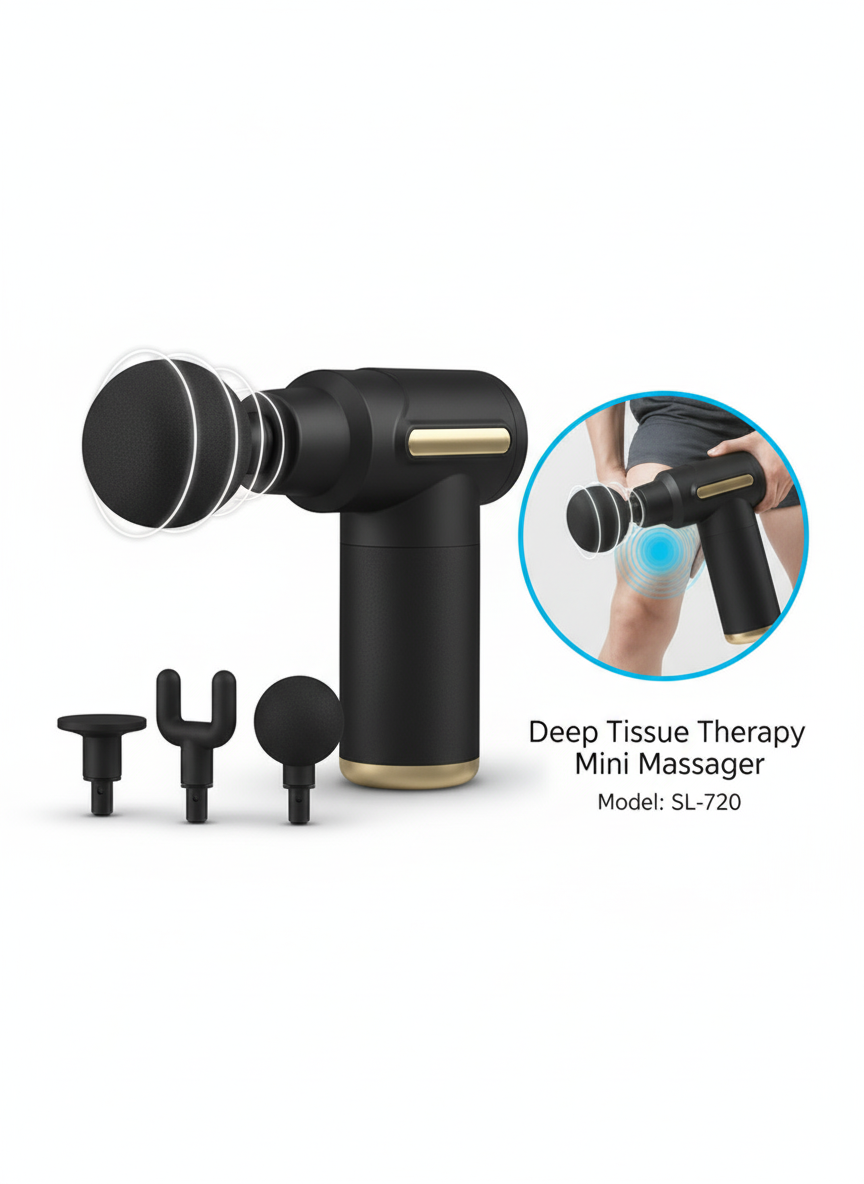 Sealy Deep Tissue Therapy Mini Massager, a compact tool designed for targeted muscle relief and relaxation.