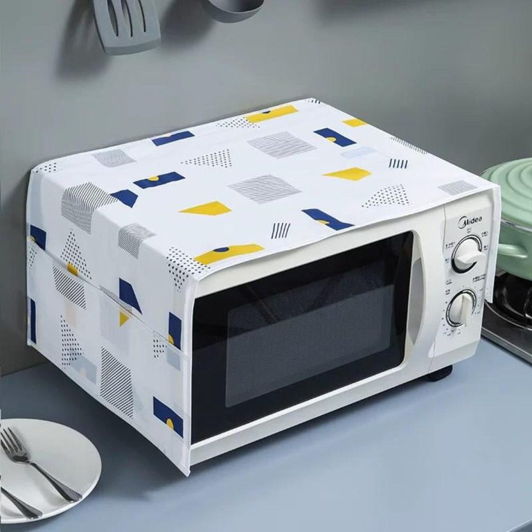 Dustproof microwave cover featuring a Multicolour designed to protect the oven from dust and debris.