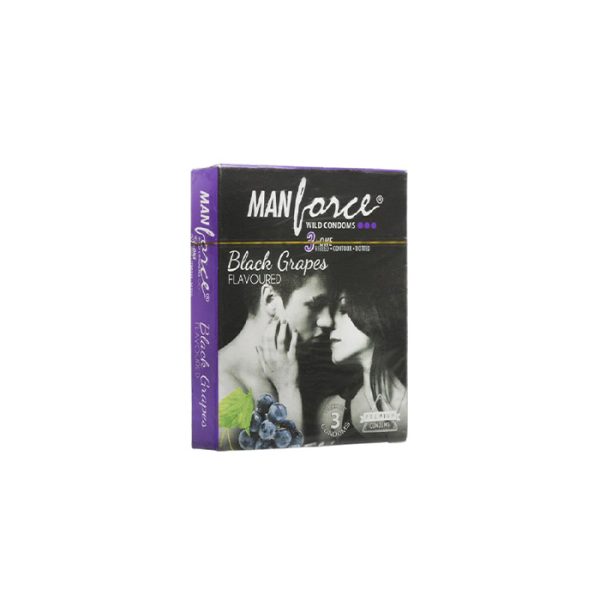 Manforce Black Grapes Flavoured Condom 3 Pcs Pack