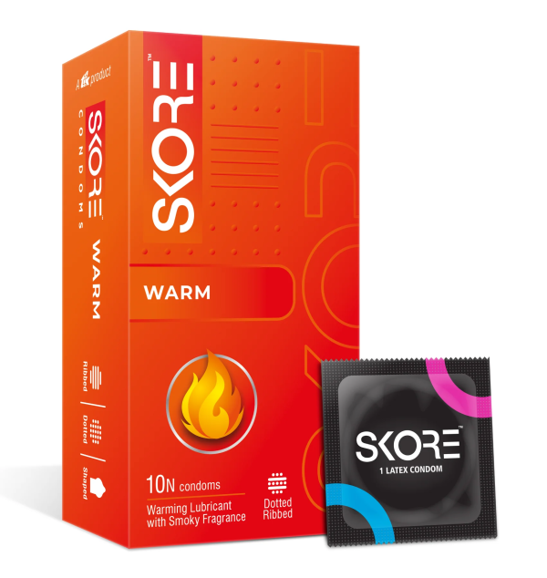 Skore Warm Extra excitment Condom 10's Pack