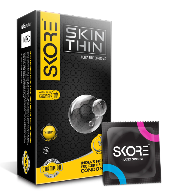 Skore Skin Thin Ultra Fine Condoms – 1 Pack (10 Pieces)