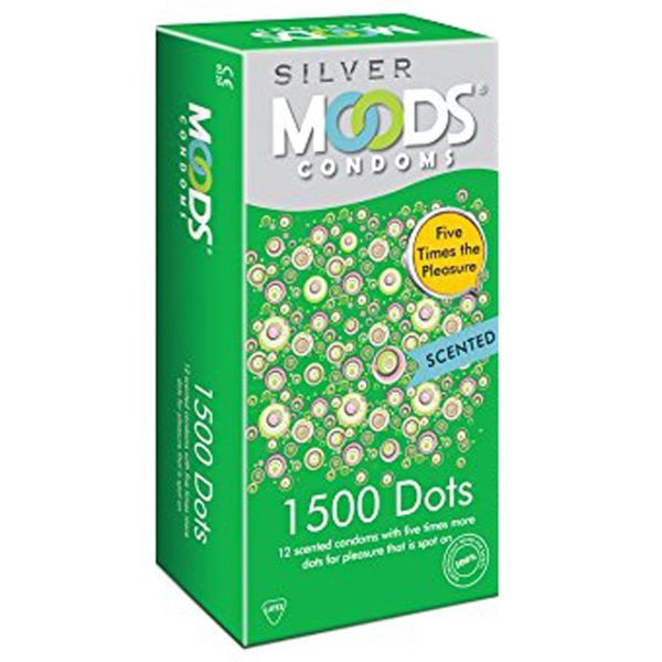 Moods Silver 1500 Dots Condoms 12's Pack