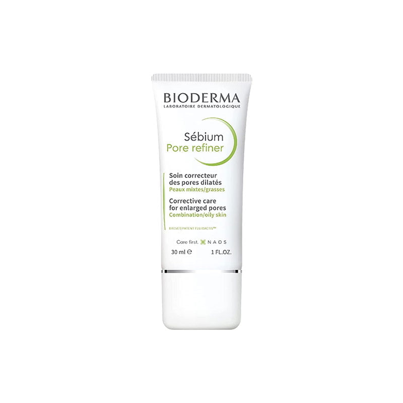 592 (1) Bioderma Sebium Pore Refiner 30ml bottle, designed to minimize pores and refine skin texture for oily skin types.