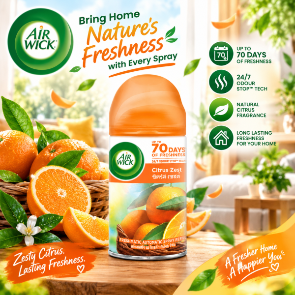 Air Wick Citrus Zest Automatic Air Freshener Refill 250ml