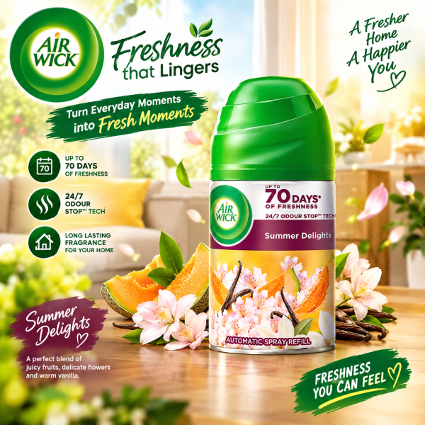 Air Wick Summer Delight Automatic Air Freshener Refill 250ml