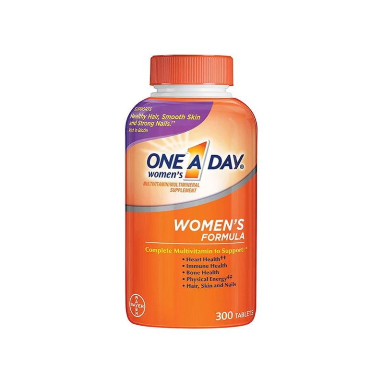 One A Day Women’s Formula multivitamin bottle with 300 tablets, designed for women's health and wellness support.