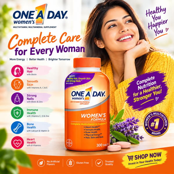 One A Day Women’s Formula Complete Multivitamin – 300 Tablets