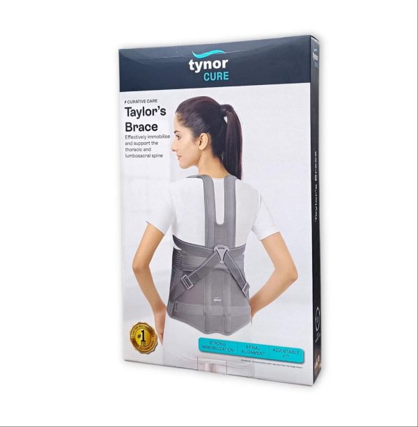 Tynor Cure Taylor's Brace A-13 Plus Size, a back support designed to alleviate pain and provide stability.