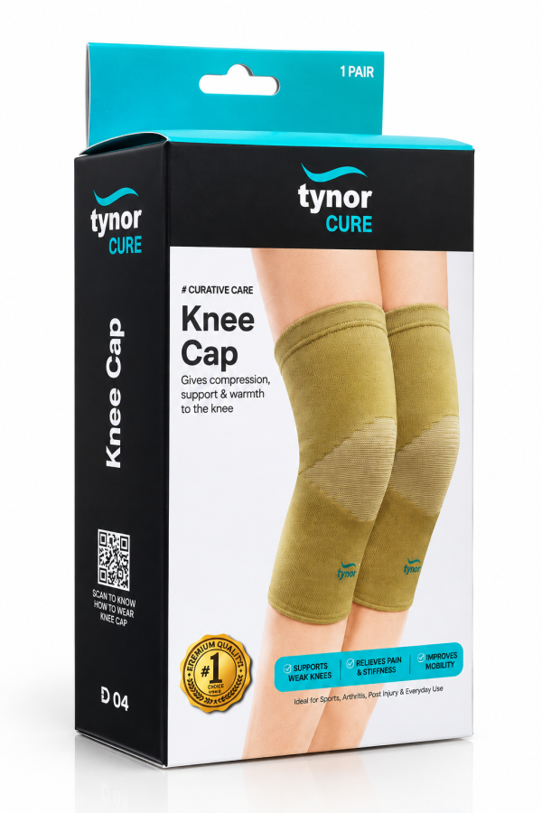 Tynor knee cap compression sleeves in a 2-pack, designed for knee pain relief and joint support.